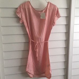 NWT red and white stripe coverup/dress